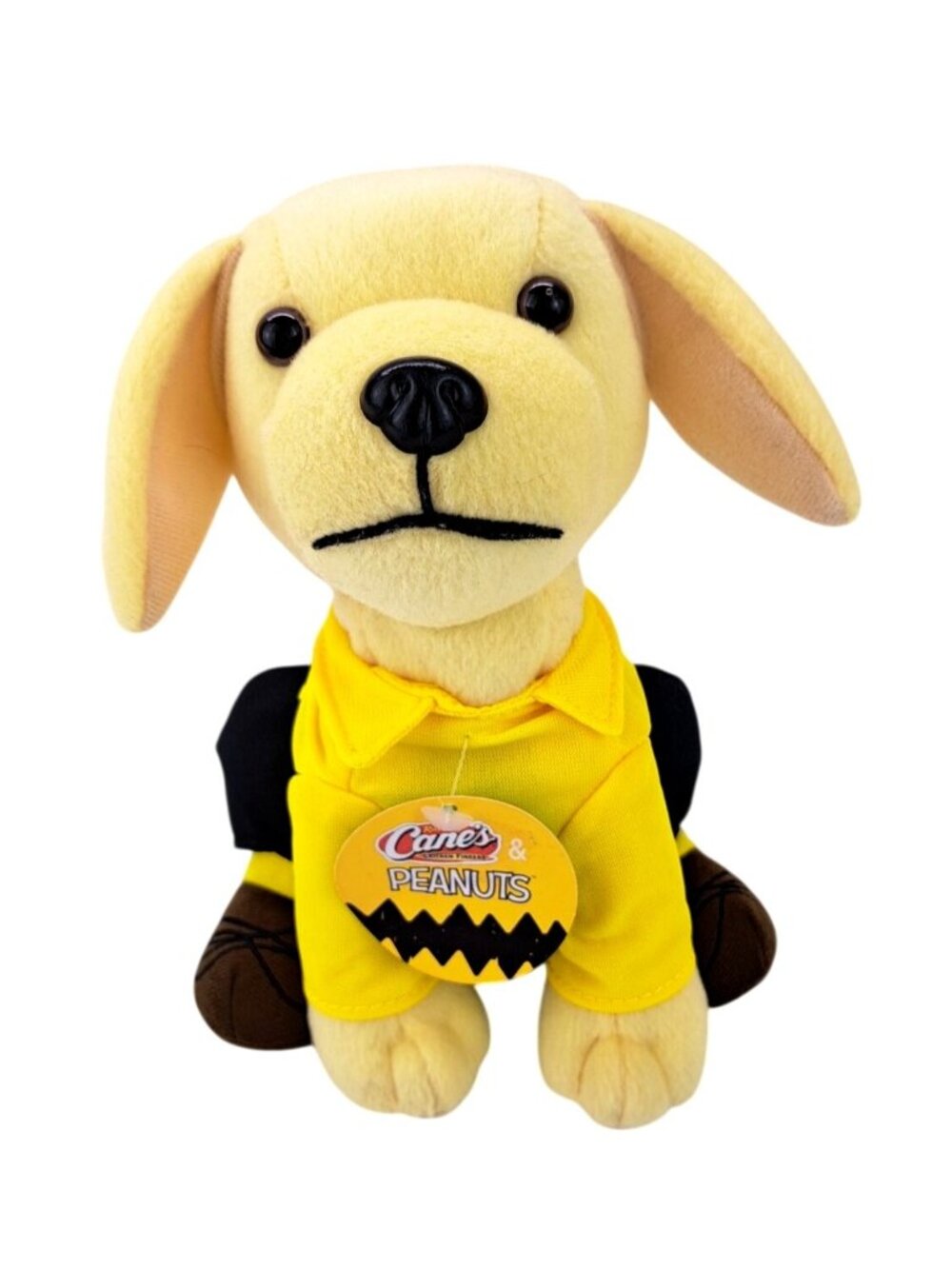 Raising Cane's x Peanuts Charlie Brown Plush Dog Yellow Shirt Limited Edition